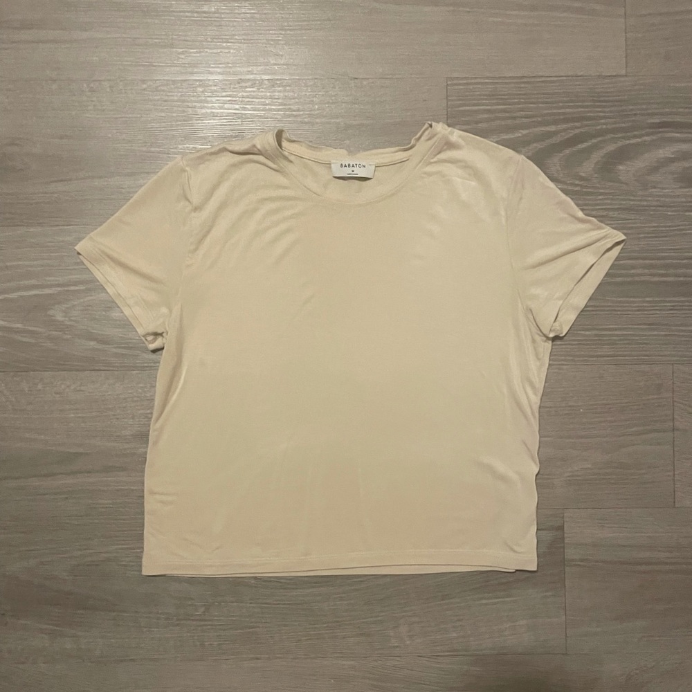 Babaton Cream Short Sleeve Tee